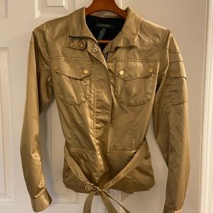 WOMENS RALPH LAUREN BELTED GOLD JACKET size M